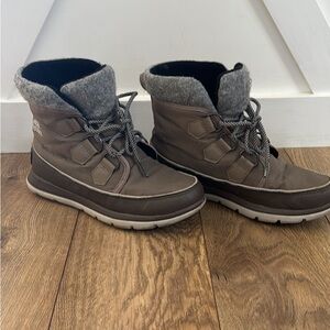 Sorel Brown and Gray Winter Boots